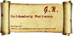 Goldemberg Marianna névjegykártya